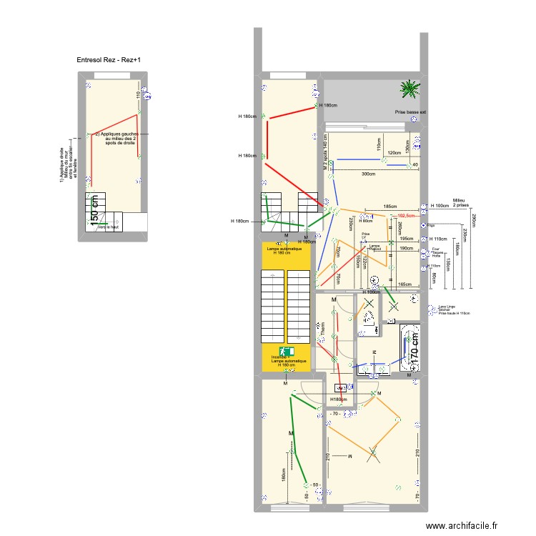 Banning 83 1e étage Elec. Plan de 9 pièces et 91 m2