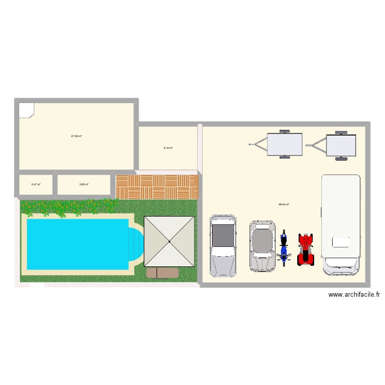 plan 3d maison 1. Plan de 0 pièce et 0 m2