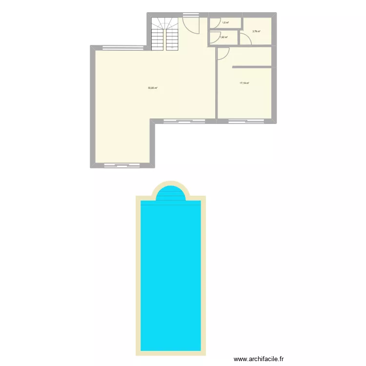 LA CRAU AYMEN. Plan de 5 Pièces et 80 m² LA CRAU AYMEN. Plan de 5 Pièces et 80 m²
