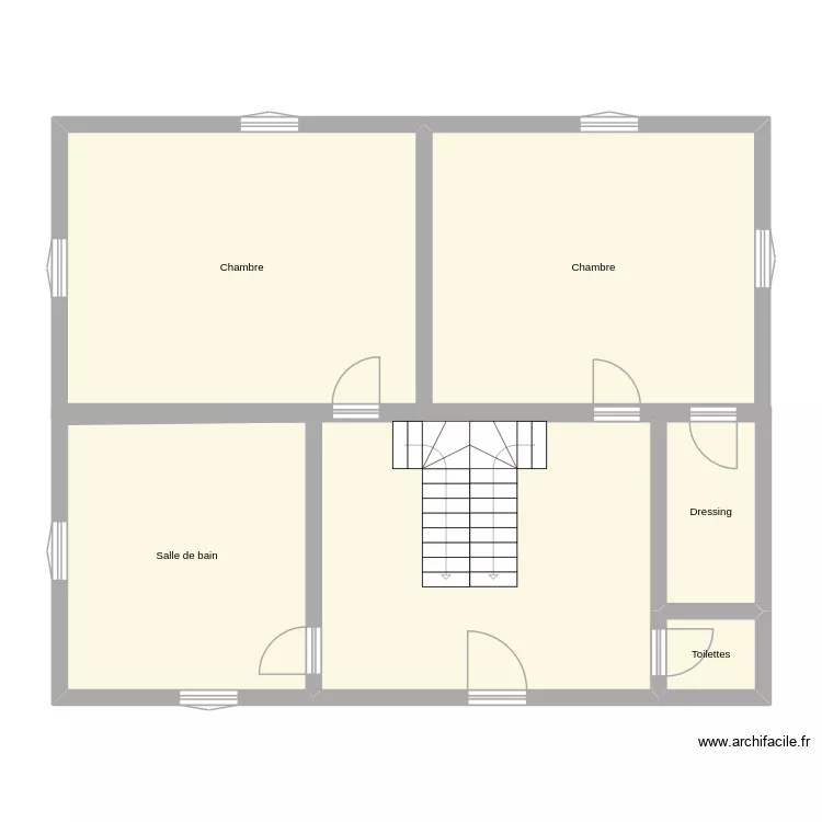 etage tj en retard - 2e essai. Plan de 6  et 103 m²