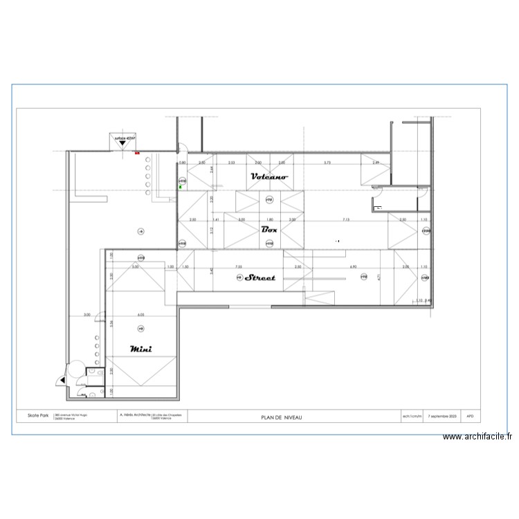 SKATE PARK V1. Plan de 0 pièce et 0 m2