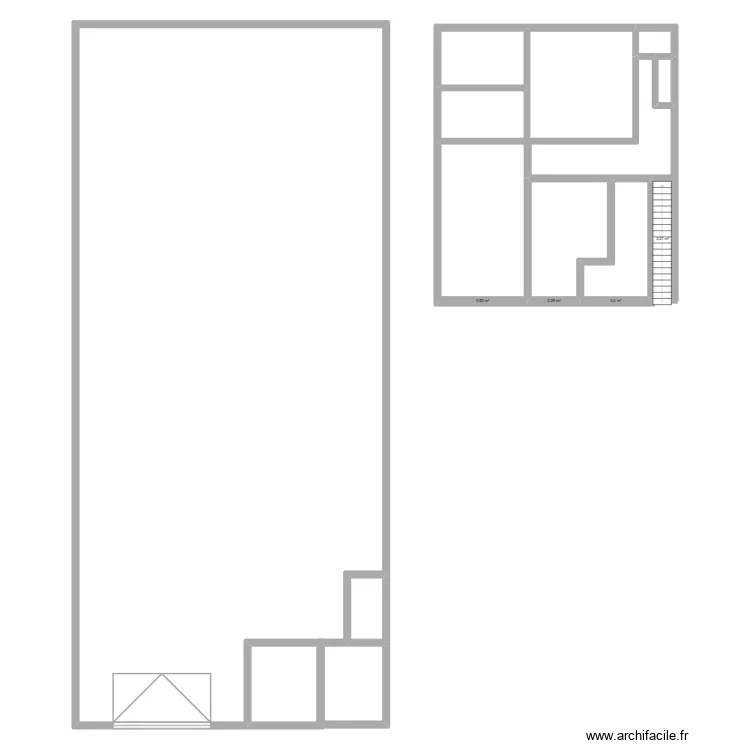 VILLEPINTE. Plan de 13  et 62 m²