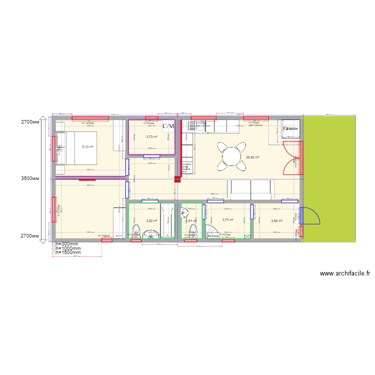 barn2 отзеркаленный Яхрома. Plan de 0 pièce et 0 m2