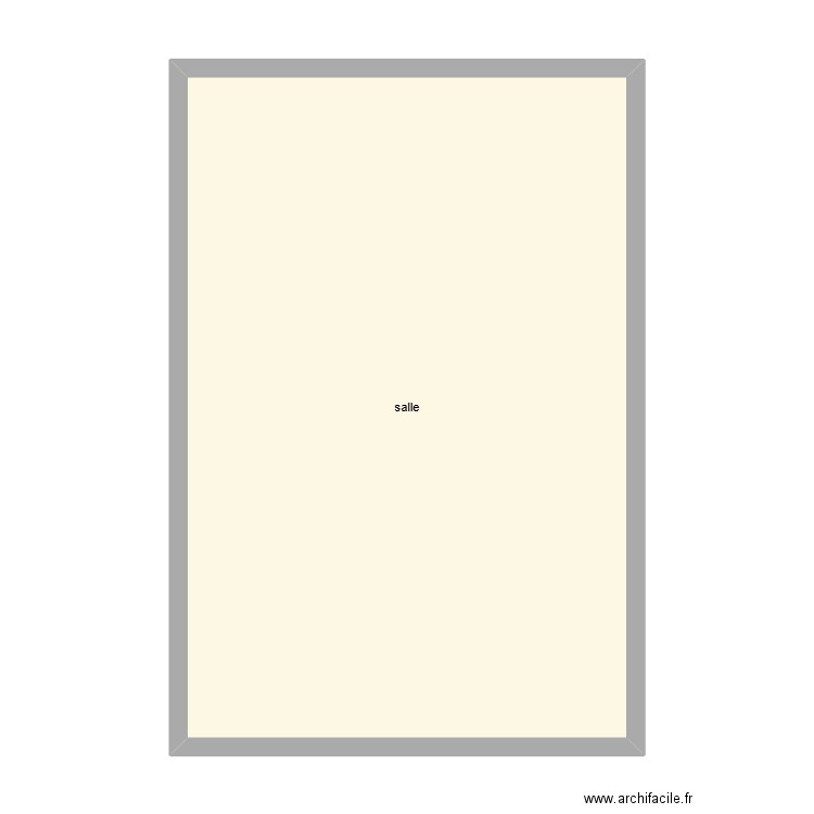 salle des fete. Plan de 1 pièce et 64 m2