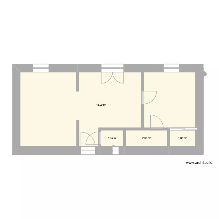 2TNE Gamzatov ibragim. Plan de 4 Pièces et 49 m² 2TNE Gamzatov ibragim. Plan de 4 Pièces et 49 m²