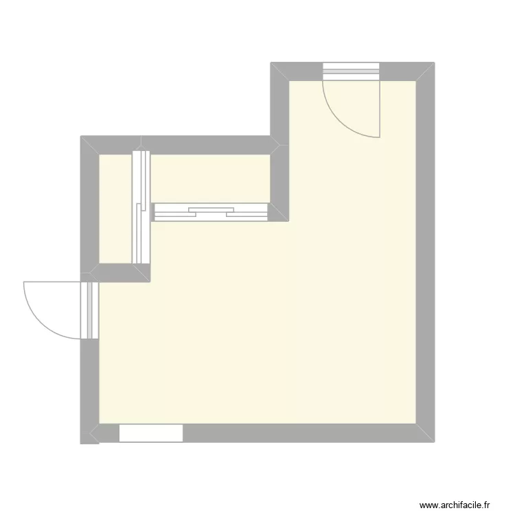 chambre dressing. Plan de 2  et 17 m²