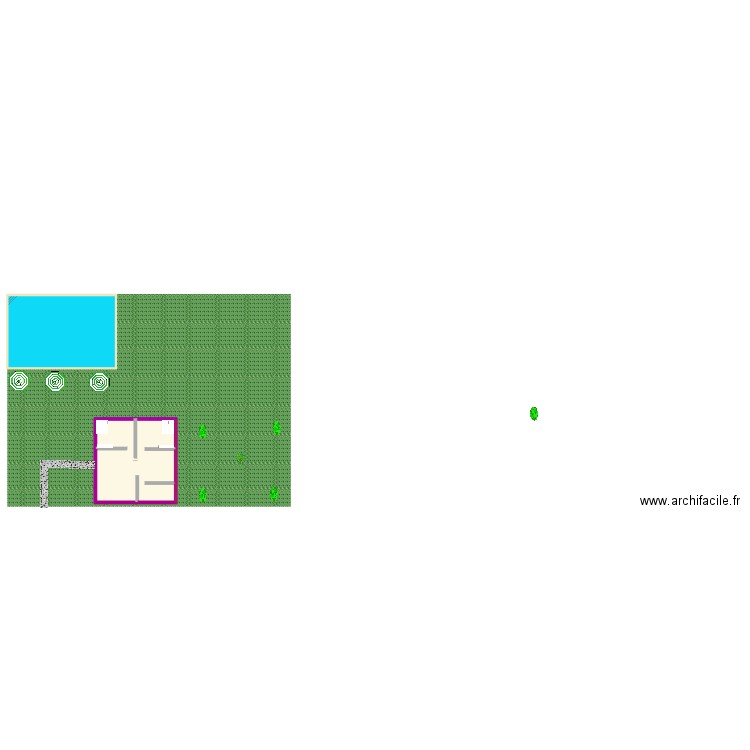Maison. Plan de 1 pièce et 124 m2