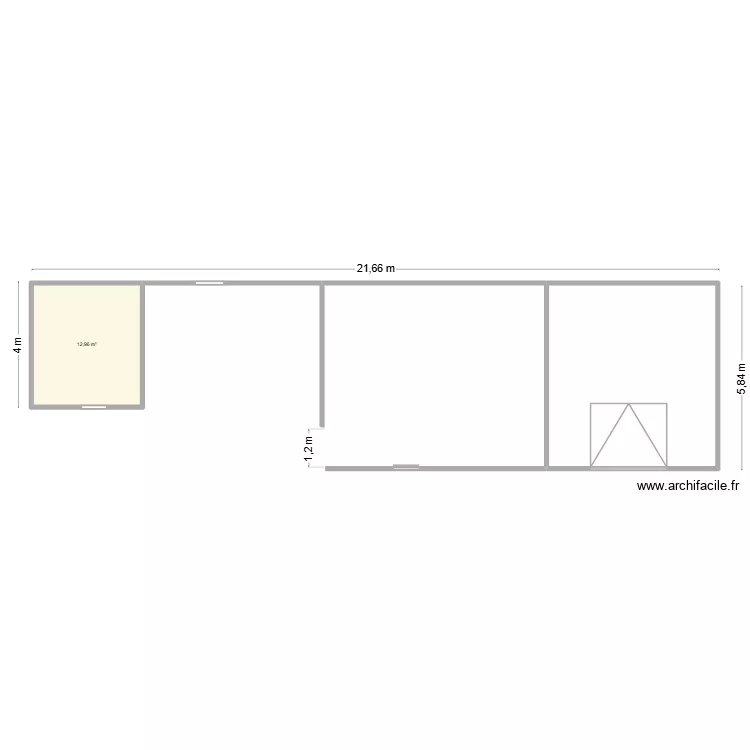 PLAN ECURIES ORIGINE 2 D -BASE. Plan de 2  et 43 m²