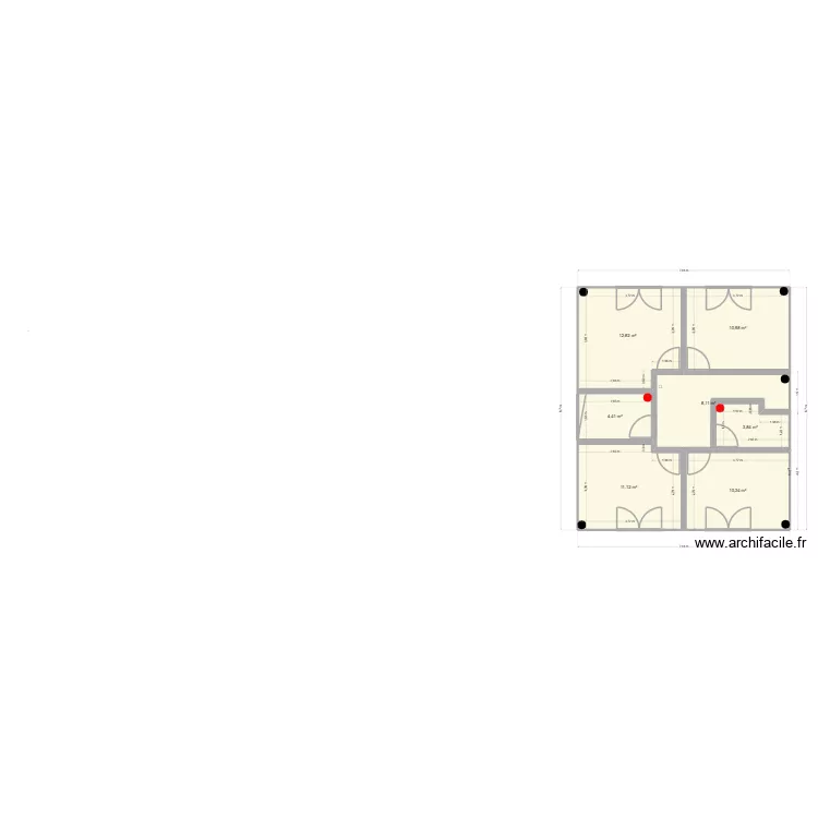 nouv plan. Plan de 14  et 212 m²