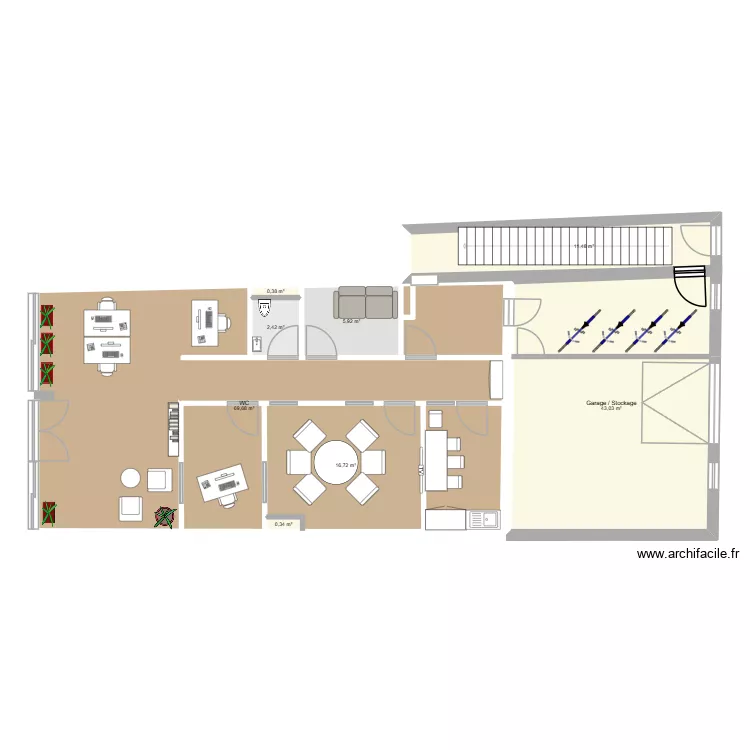 Tasdon RDC projet. Plan de 8 et 150 m² Tasdon RDC projet. Plan de 8 et 150 m²