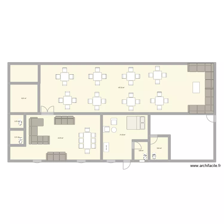 projet village B. Plan de 8  et 194 m²