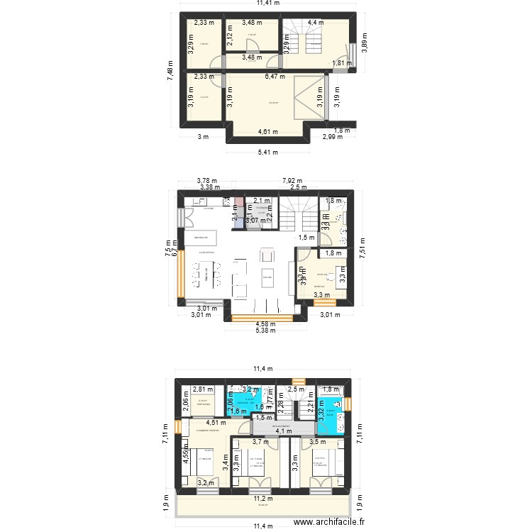 Villa GREG-GéGé 2025 V12. Plan de 17 pièces et 171 m2