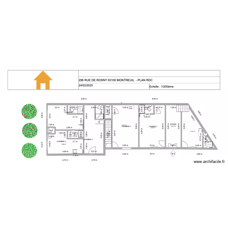MONTREUIL ROSNY RDC. Plan de MONTREUIL ROSNY RDC. Plan de