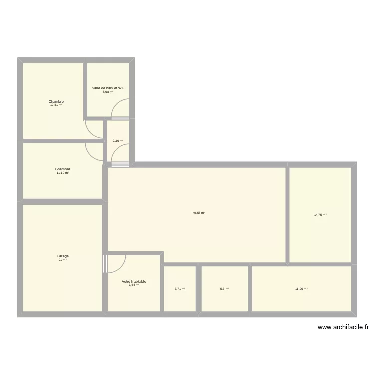 test 3. Plan de 11  et 136 m²
