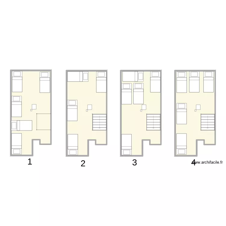 Grenier orga_lits. Plan de 4 et 103 m² Grenier orga_lits. Plan de 4 et 103 m²