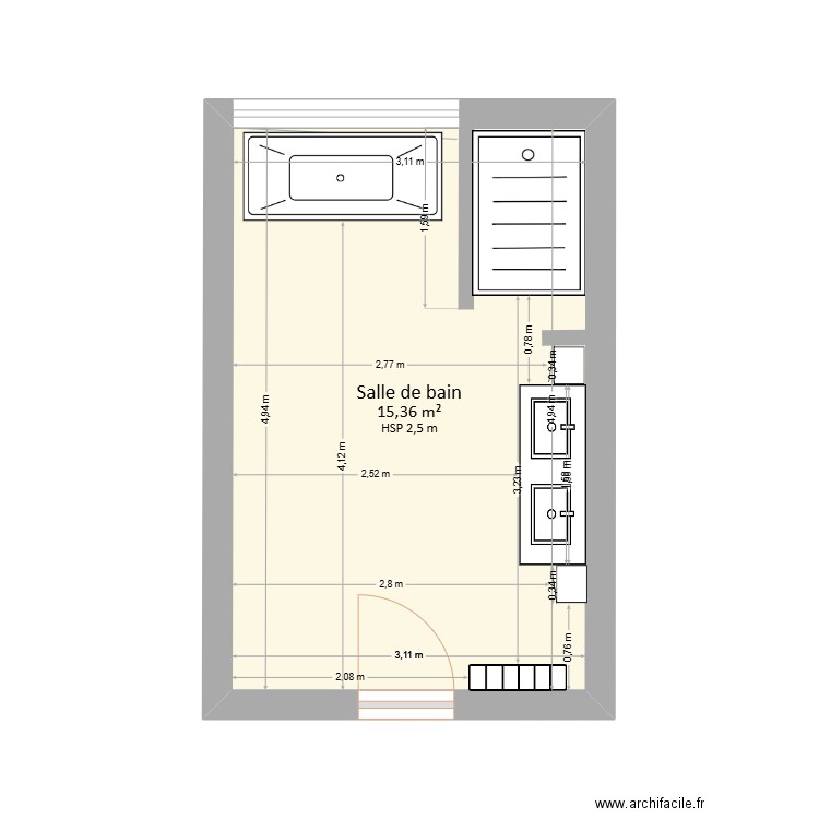 SDB maison 2025. Plan de 0 pièce et 0 m2