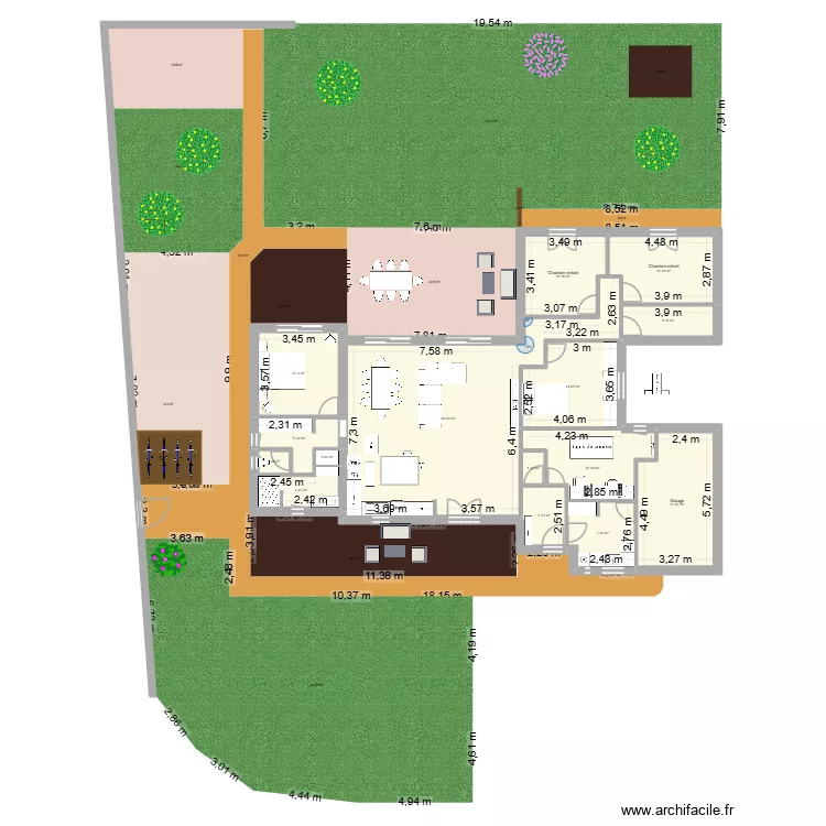extention 26m2 07/12/25. Plan de 15  et 170 m²