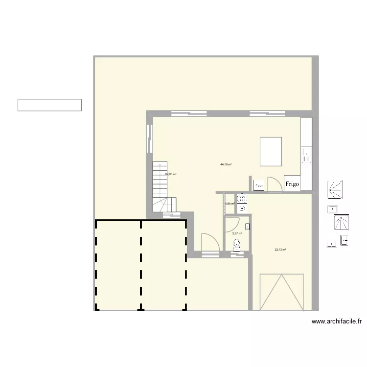 aigrefeuille ter. Plan de 5  et 160 m²