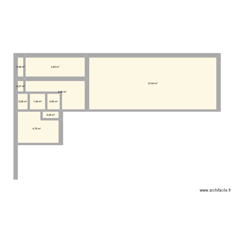 andry. Plan de 10 pièces et 46 m2