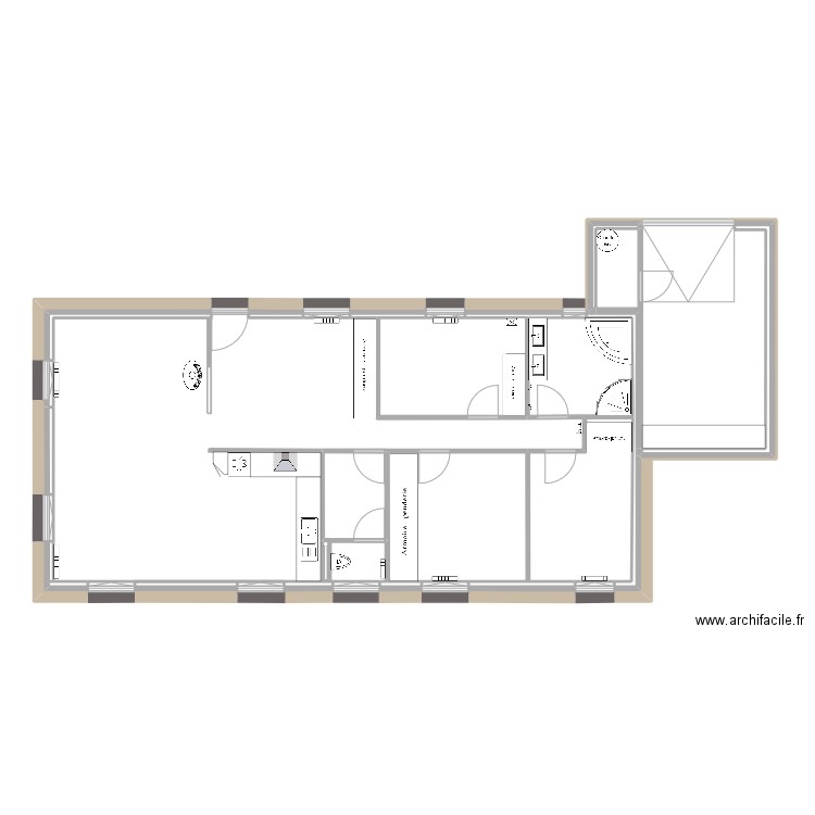Maison Choisy. Plan de 12 pièces et 127 m2