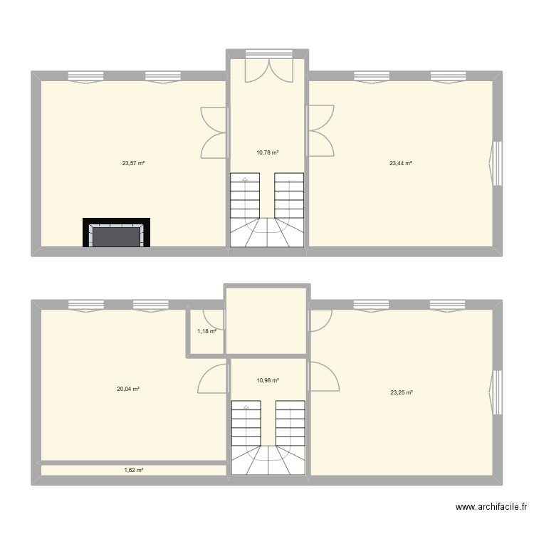 Bonsecours. Plan de 8 pièces et 115 m2