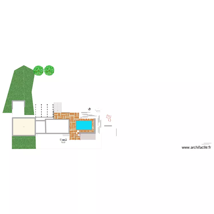 Ext Cieurac Piscine V11. Plan de 1 pièce et 59 m²