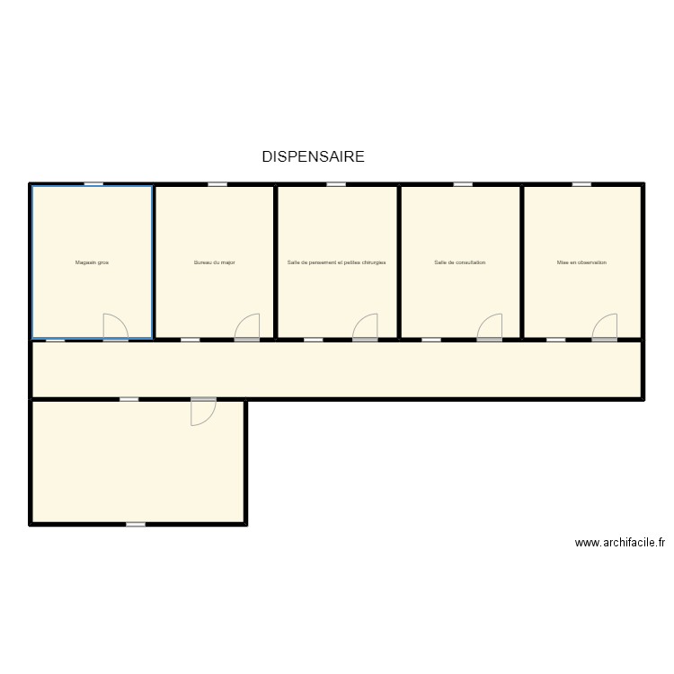 DISPENSAIRE. Plan de 7 pièces et 160 m2