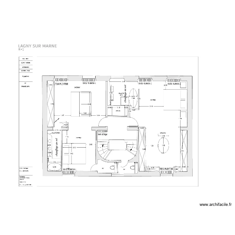 chambre chauffage. Plan de 