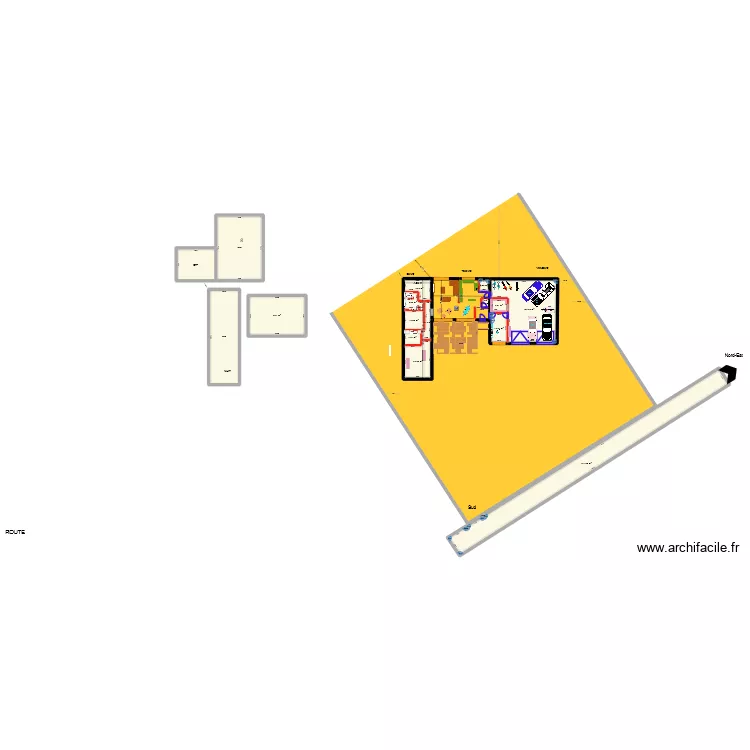 Saintois V1. Plan de 16  et 701 m²