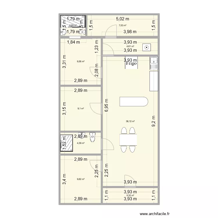 projet 1er guel. Plan de 