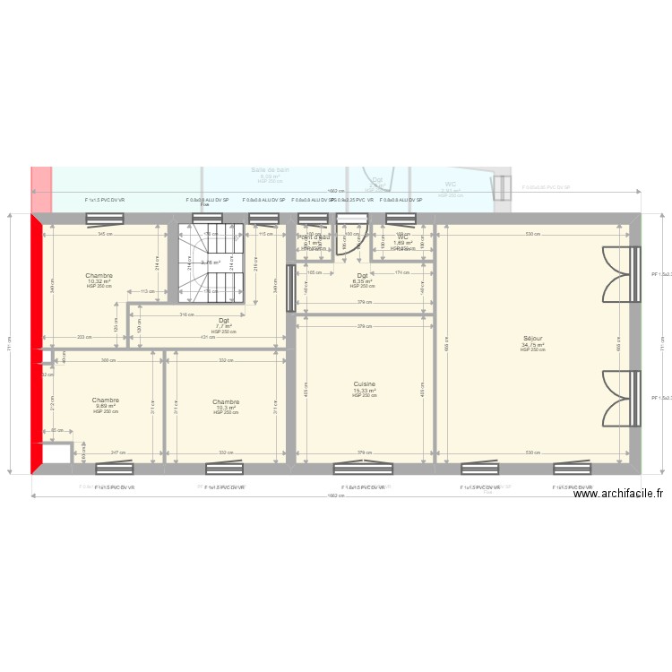 ML24003467. Plan de 20 pièces et 216 m2