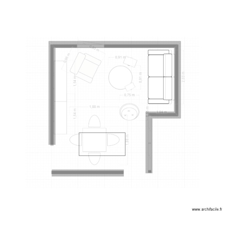 salon. Plan de 0 pièce et 0 m2