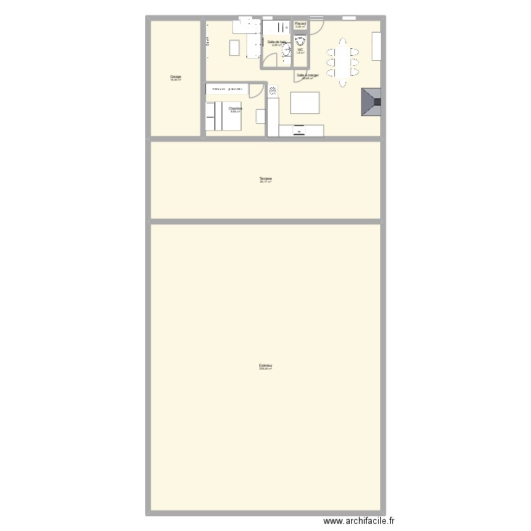 maison. Plan de 8 pièces et 343 m2