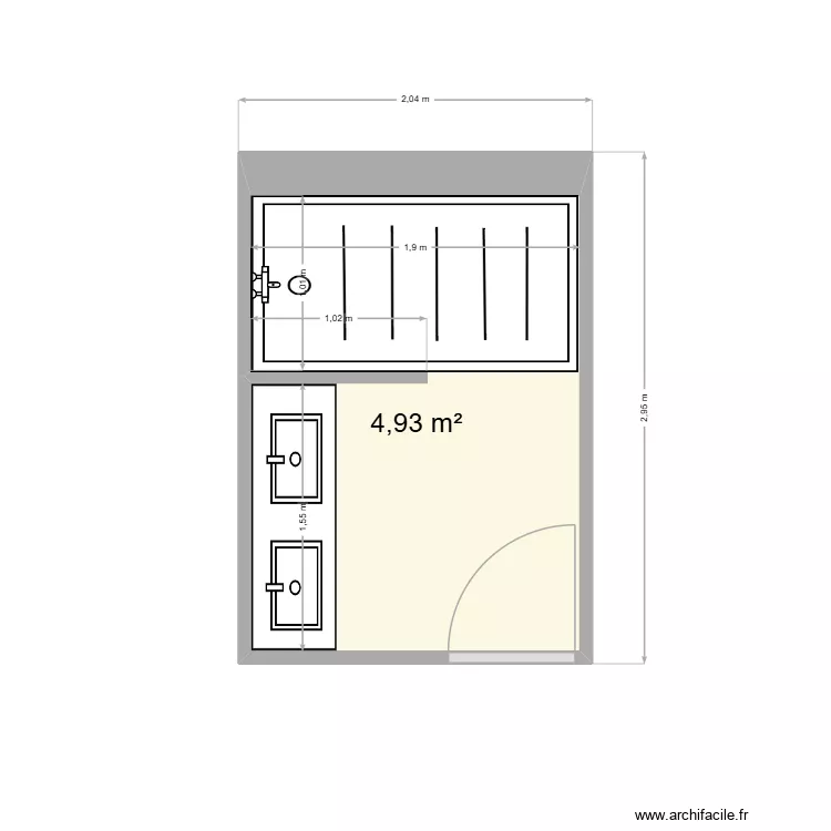 WEBER. Plan de 1 pièce et 5 m² WEBER. Plan de 1 pièce et 5 m²