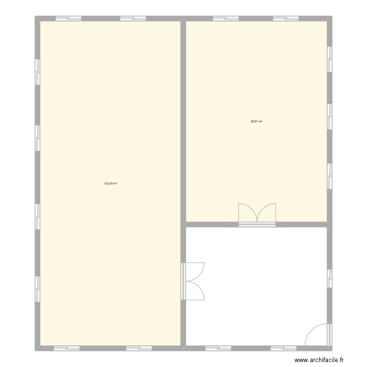 es-smara. Plan de 2 pièces et 216 m2