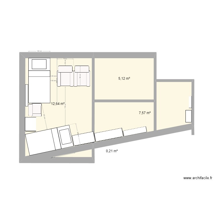 chambrebis. Plan de 0 pièce et 0 m2