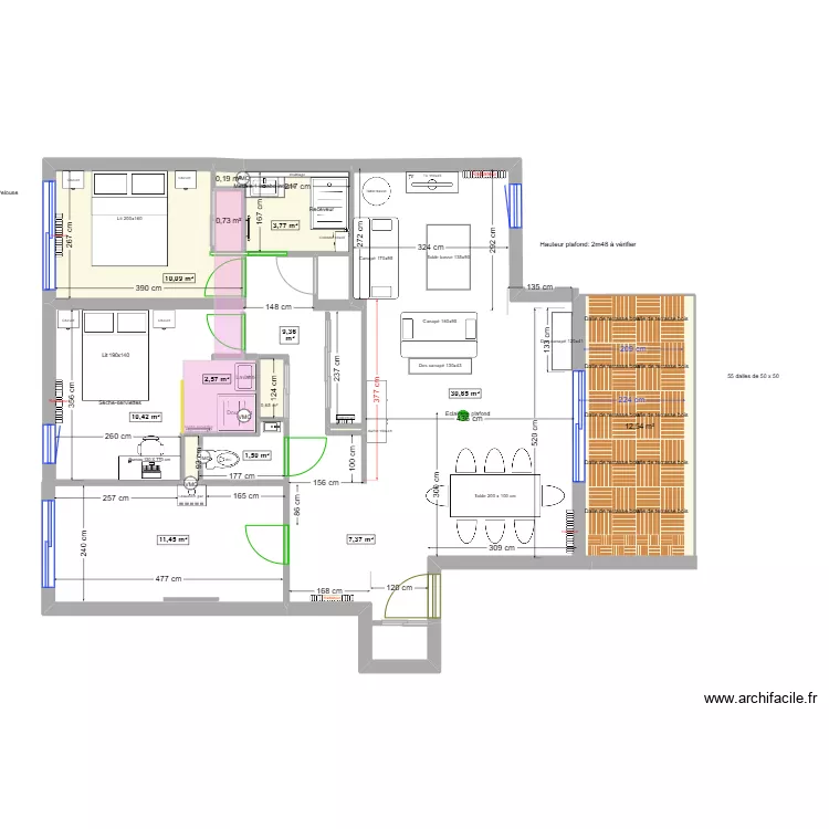 Appart Rossan T3_Terrasse. Plan de Appart Rossan T3_Terrasse. Plan de