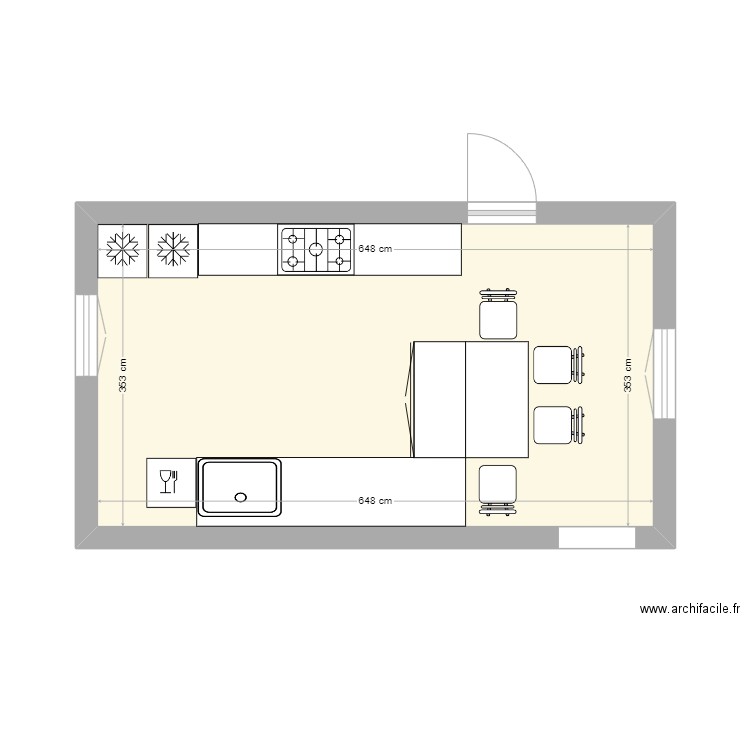 CUISINE V4. Plan de 0 pièce et 0 m2