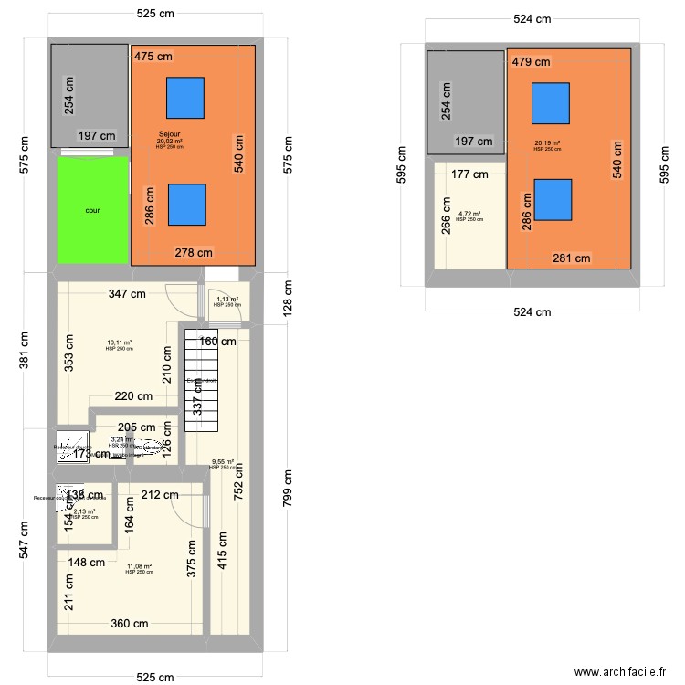 rdc Lens. Plan de 10 pièces et 87 m2