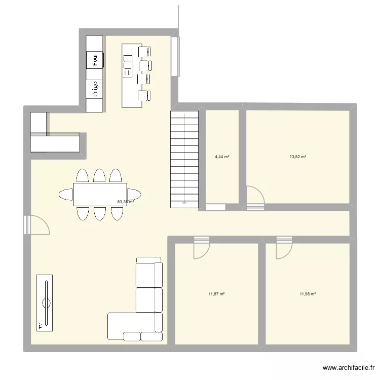 Berthier1. Plan de 5 et 105 m² Berthier1. Plan de 5 et 105 m²