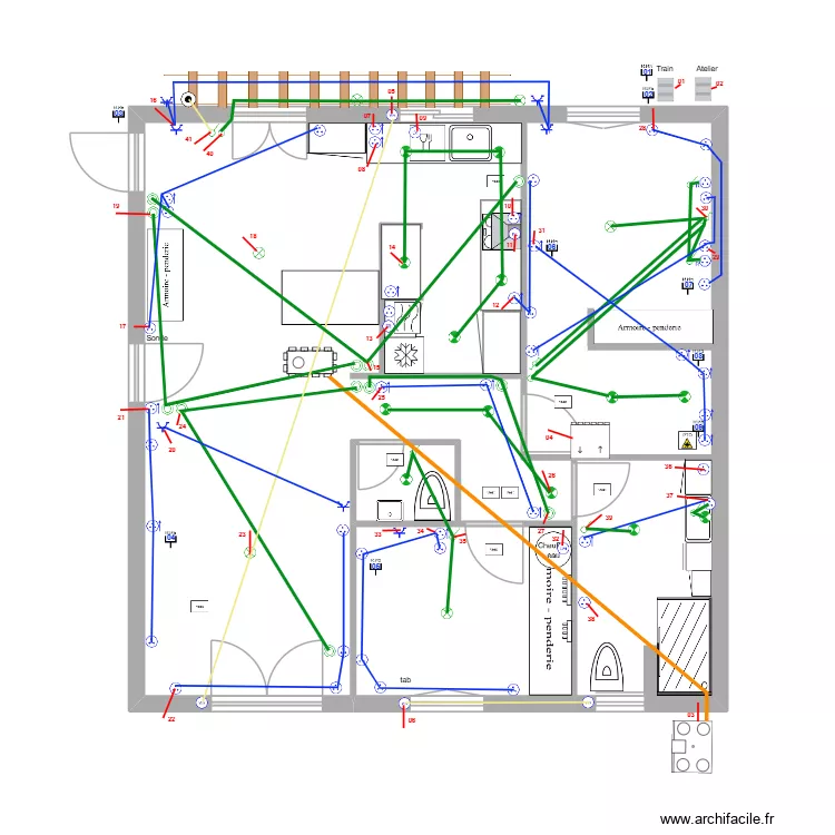 Compère Guilleri 2026 04 06 03 Electricité. Plan de 2 et 83 m² Compère Guilleri 2026 04 06 03 Electricité. Plan de 2 et 83 m²