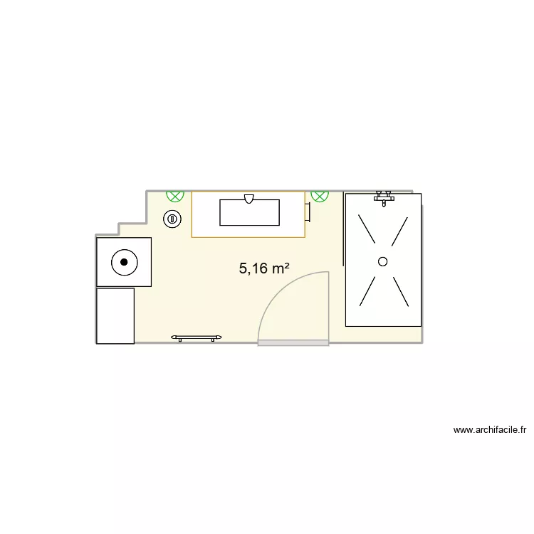 Projet Aiglon V2. Plan de 1  et 5 m²