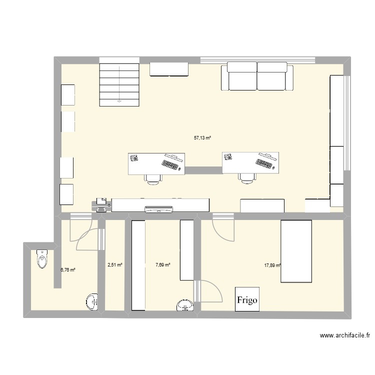 Corail Optic Sm. Plan de 5 pièces et 92 m2