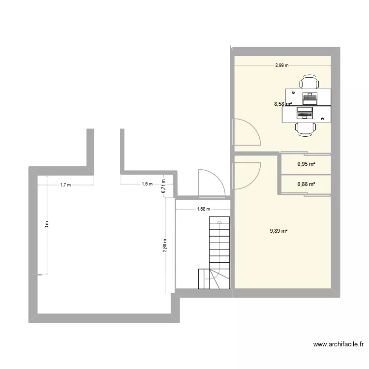 plan_la_salvetat_v2. Plan de 4  et 20 m²