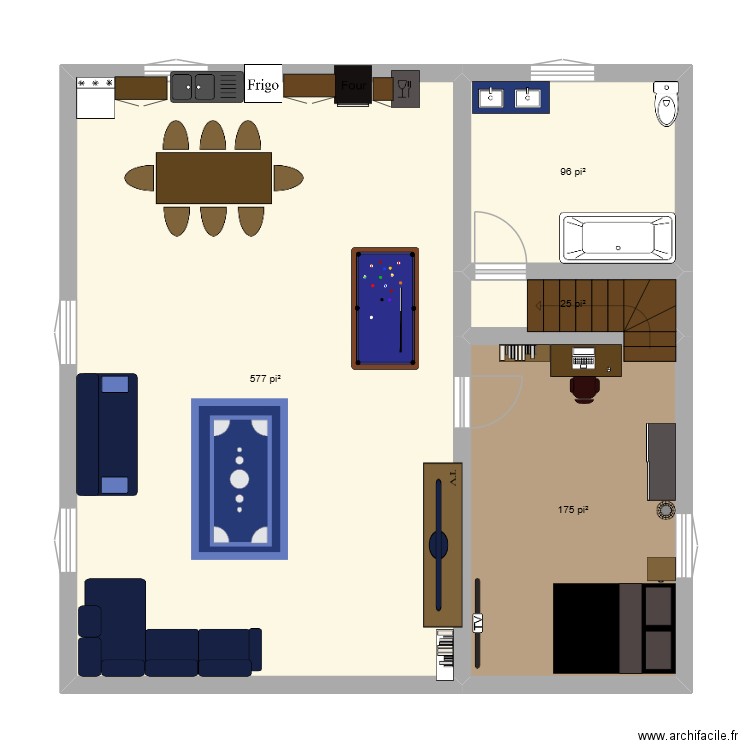 ..... Plan de 4 pièces et 81 m2