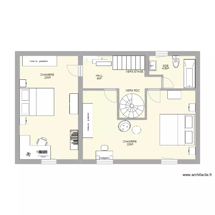SABLONNIERE ETAGE 1. Plan de 