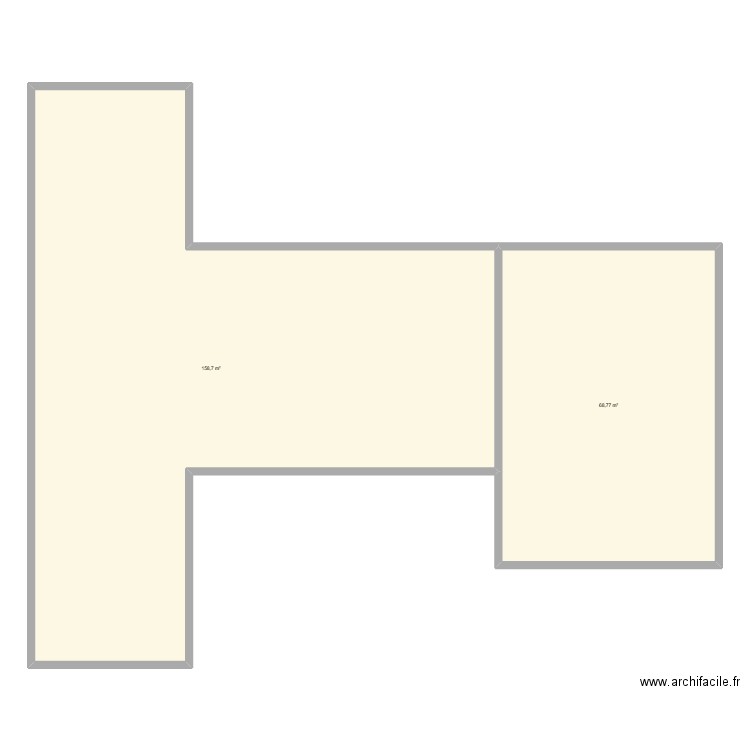 BOUTONNAT. Plan de 2 pièces et 227 m2