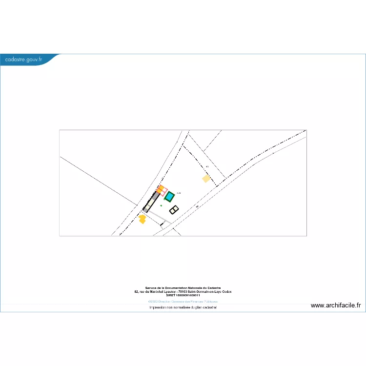 Plan cot&eacute;. Plan de 