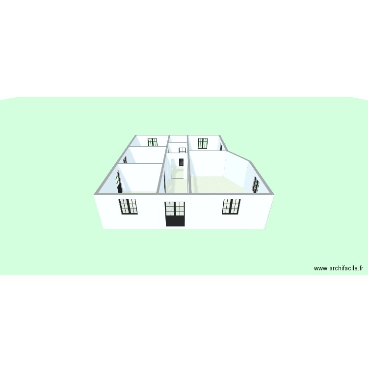 maison 2. Plan de 8 pièces et 96 m2