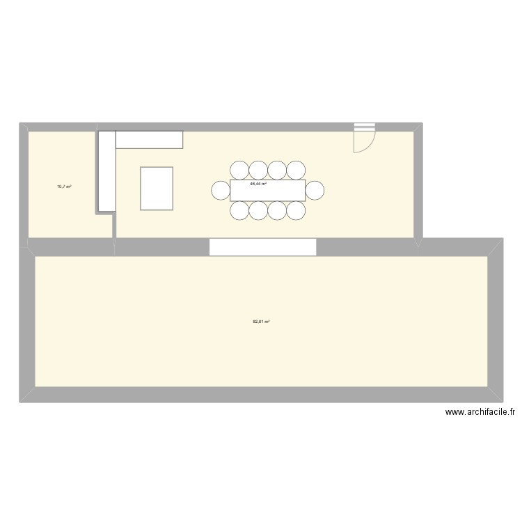 plan essai. Plan de 3 pièces et 140 m2